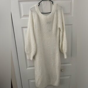Almost famous women’s white sweater dress
